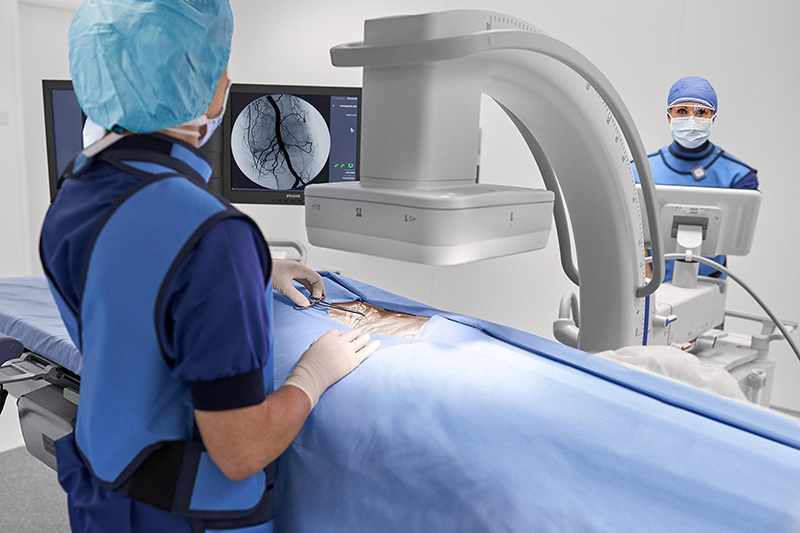 c arm live xray genicular artery embolization